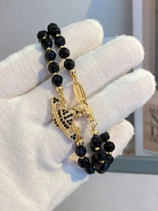 Vivienne Westwood Black & Gold Choker - Picture 6 of 9